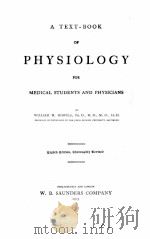 A TEXT-BOOK OF PHYSIOLOGY FOR MEDICAL STUDENTS AND PHYSICIANS（1923 PDF版）