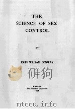 THE SCIENCE OF SEX CONTROL   1924  PDF电子版封面     