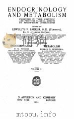 ENDOCRINOLOGY AND METABOLISM VOLUME 2（1924 PDF版）