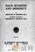 RACE HYGIENE AND HEREDITY（1924 PDF版）