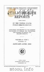 PUBLIC HEALTH REPORTS VOLUME 45 PART 1（1930 PDF版）