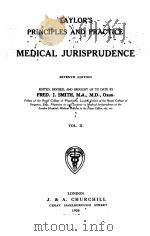 TAYLOR‘S PRINCIPLES AND PRACTICE OF MEDICAL JURISPRUDENCE VOLUME II（1920 PDF版）