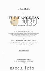 DISEASES OF THE PANCREAS AND THEIR SURGICAL TREATMENT（1903 PDF版）