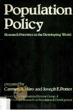 Population Policy:Research Priorities in the Developing World（1980 PDF版）