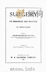 SURGERY ITS PRINCIPLES AND PRACTICE VOLUME VII（1922 PDF版）