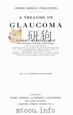 A TREATISE ON GLAUCOMA   1922  PDF电子版封面     