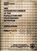 PHILIPPINES   1975  PDF电子版封面    NATIONAL CENSUS AND STATISTICS 