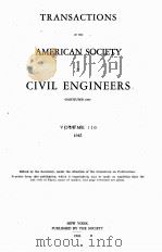 TRANSACTIONS OF THE AMERICAN SOCIETY OF CIVIL ENGINEERS VOLUME 110   1946  PDF电子版封面     