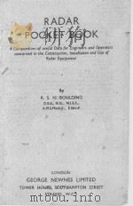 RADAR POCKET BOOK     PDF电子版封面    R.S.H. BOULDING 
