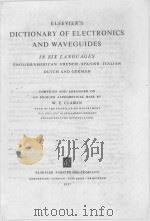 ELSEVIER‘S DICTIONARY OF ELECTRONICS AND WAVEGUIDES（1957 PDF版）