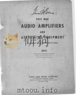 POST WAR AUDIO AMPLIFIERS AND ASSOCIATED EQUIPMENT AA-2     PDF电子版封面     