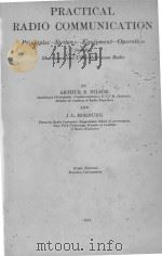 PRACTICAL RADIO COMMUNICATION FIRST EDITION   1935  PDF电子版封面    ARTHUR R. NILSON AND J.L. HORN 