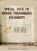 SPECIAL ISSUE ON HUMAN PERFORMANCE RELIABILITY     PDF电子版封面     