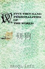 FIVE THOUSAND PERSONALITIES OF THE WORLD EDITION ONE（ PDF版）
