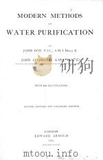 MODERN METHODS OF WATER PURIFICATION   1913  PDF电子版封面    JOHN DON AND JOHN CHISHOLM 