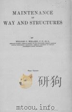 MAINTENANCE OF WAY AND STRUCTURES FIRST EDITION（ PDF版）