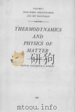 HIGH SPEED AERODYNAMICS AND JET PROPULSION VOLUME Ⅰ THERMODYNAMICS AND PHYSICS OF MATTER   1955  PDF电子版封面     