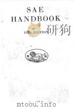 SAE HANDBOOK 1950 EDITION   1950  PDF电子版封面     