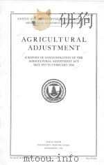 AGRICULTURAL ADJUSTMENT   1934  PDF电子版封面     