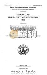 SERVICE AND REGULATORY ANNOUNCEMENTS 1942   1943  PDF电子版封面     