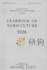 YEARBOOK OF AGRICULTURE 1926   1927  PDF电子版封面     