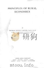 PRINCIPLES OF RURAL ECONOMICS（1911 PDF版）