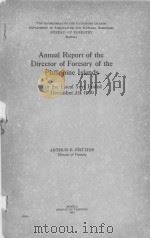 ANNUAL REPORT OF THE DIRECTOR OF FORESTRY OF THE PHILIPPINE ISLANDS   1931  PDF电子版封面     