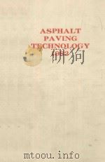 ASPHALT PAVING TECHNOLOGY 1983 VOLUME 52     PDF电子版封面     