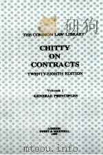 CHITTY ON CONTRACTS TWENTY-EIGHTY EDITION VOLUME 1 CHAPTER 1-13   1999  PDF电子版封面     