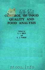 CONTROL OF FOOD QUALITY AND FOOD ANALYSIS（ PDF版）