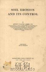 SOIL EROSION AND ITS CONTROL   1936  PDF电子版封面     