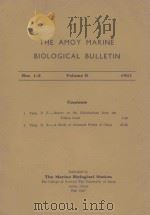 THE AMOY MARINE BIOLOGICAL BULLETIN VOLUME Ⅱ   1937  PDF电子版封面     