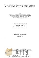 MODERN BUSINESS VOLUME 11 CORPORATION FINANCE   1917  PDF电子版封面     