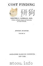 MODERN BUSINESS VOLUME 10 COST FINDING   1917  PDF电子版封面     