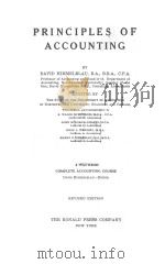 PRINCIPLES OF ACCOUNTING REVISED EDITION   1936  PDF电子版封面    DAVID HIMMELBLAU 