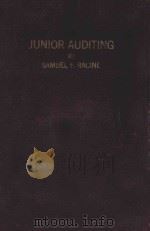 ACCOUNTING STUDENTS‘SERIES JUNIOR AUDITING   1926  PDF电子版封面     