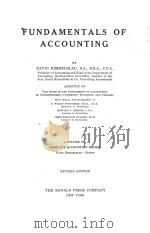 RUNDAMENTALS OF ACCOUNTING REVISED EDITION   1936  PDF电子版封面    DAVID HIMMELBLAU 