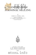 PRINCIPLES OF PERSONAL SELLING   1925  PDF电子版封面    HARRY R.TOSDAL 