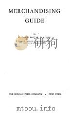 MERCHANDISING GUIDE   1946  PDF电子版封面    M.DAVID POTTER 