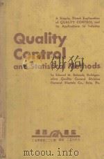 QUALITY CONTROL AND STATISTICAL METHODS（ PDF版）