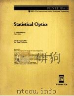 STATISTICAL OPTICS   1988  PDF电子版封面  0819400114   