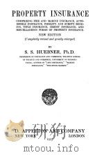 THE PRACTICAL BUSINESS LIBRARY VOLUME 13 PROPERTY INSURANCE   1923  PDF电子版封面    S.S.HUEBNER 