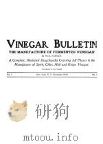 VINEGAR BULLETIN:THE MANUFACTURE OF FERMENTED VENEGAR（1916 PDF版）