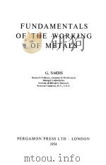 FUNDAMENTALS OF THE WORKING OF METALS（1954 PDF版）