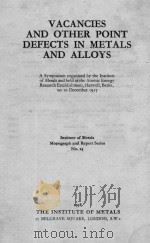 VACANCIES AND OTHER POINT DEFECTS IN METALS AND ALLOYS   1958  PDF电子版封面     