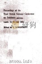 Proceedings of the Third British National Conference on Databases (BNCOD3)（1984 PDF版）