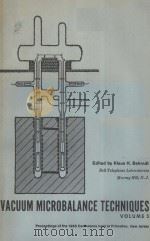VACUUM MICROBALANCE TECHNIQUES  VOLUME 5     PDF电子版封面    KLAUS H.BEHRNDT 