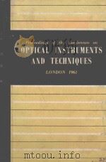 PROCEEDINGS OF THE CONFERENCE ON OPTICAL INSTRUMENTS AND TECHNIQUES（1962 PDF版）