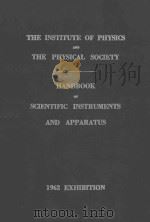 HANDBOOK OF SCIENTIFIC INSTRUMENTS AND APPARATUS 1962     PDF电子版封面     