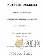 NOTES AND QUERIES THIRD SERIES.-VOLUME FIFTH   1864  PDF电子版封面     